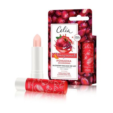 Celia Protective Lipstick - Öl-Lippenbalsam Granatapfel 1St