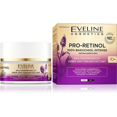 Eveline Pro-Retinol 100% Bakuchiol Intense 70+ Anti-Gravity Tages