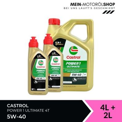 Castrol Power 1 Ultimate 4T 5W-40 4 + 2 Liter