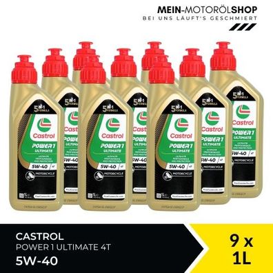 Castrol Power 1 Ultimate 4T 5W-40 9x1 Liter