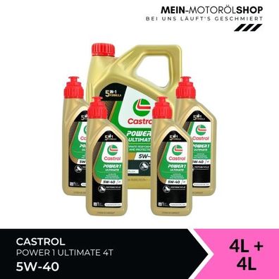 Castrol Power 1 Ultimate 4T 5W-40 4 + 4 Liter