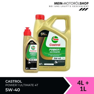 Castrol Power 1 Ultimate 4T 5W-40 4 + 1 Liter