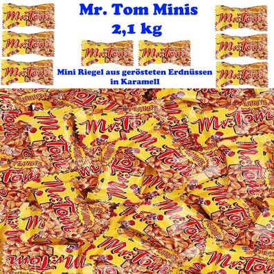 Mr. Tom Minis - 2,1 kg - Erdnüsse in Karamell Riegel - Top Giveaway Wurfmaterial