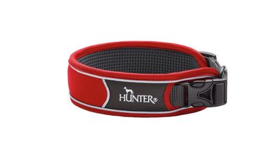 HUNTER Halsband Divo Rot/Grau - Größe: 25-35cm