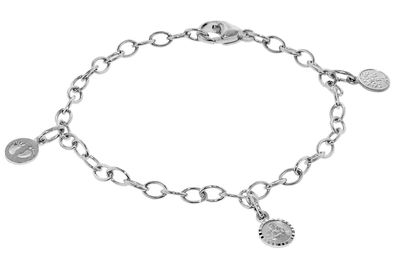 trendor Schmuck Kinder-Armband mit 3 Einhängern Silber 925 08277