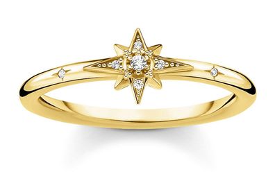 Thomas Sabo Schmuck Ring für Damen Stern goldfarben TR2317-414-14