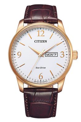 Citizen Eco-Drive Herrenuhr Braun/Roségoldfarben BM8553-16AE
