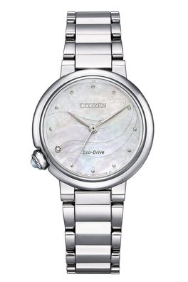 Citizen Eco-Drive Damen-Armbanduhr Perlmutt EM0910-80D