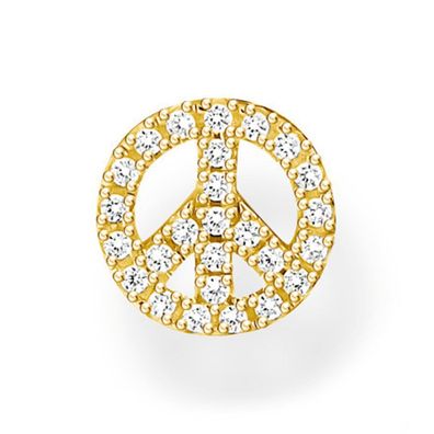 Thomas Sabo Schmuck Single Ohrstecker Peace Goldfarben H2218-414-14