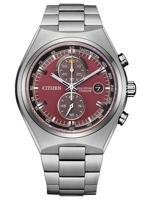 Citizen Eco-Drive Herrenuhr Chronograph Titan Rot CA7090-87X