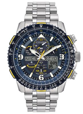 Citizen Eco-Drive Promaster Sky Herren-Funkuhr Stahl/Blau JY8078-52L