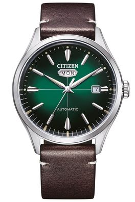 Citizen Herrenuhr Automatik Dunkelbraun/Grün NH8390-03XE