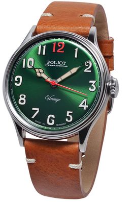 Poljot International Herrenuhr Handaufzug Retro Classic Braun/Grün 2409.1220333