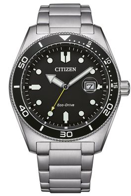 Citizen Eco-Drive Herrenuhr Solar Stahl/Schwarz AW1760-81E