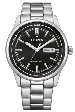 Citizen Herren-Automatikuhr Stahl/Schwarz NH8400-87EE