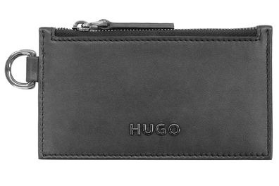 HUGO Kartenetui Leder Schwarz Myles 50490164-001