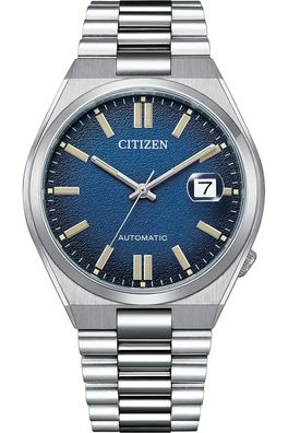 Citizen Herrenuhr Automatik Stahl/Blau NJ0151-88L