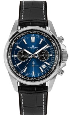 Jacques Lemans Herrenuhr Chronograph Liverpool Schwarz/Blau 1-2117S