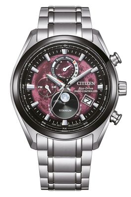 Citizen Eco-Drive Herrenuhr Funk-Solar Titan/Rot BY1018-80X