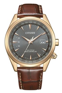 Citizen Eco-Drive Funk-Solar Herrenuhr Braun/Anthrazit CB0273-11H