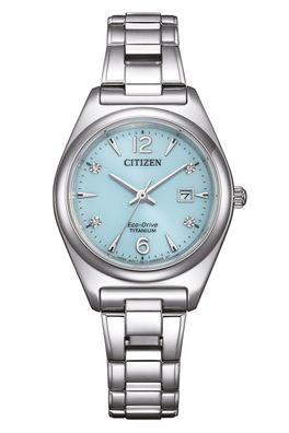 Citizen Eco-Drive Damen-Solaruhr Titan/Hellblau EW2601-81M