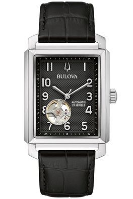 Bulova Herrenarmbanduhr Automatik Sutton Schwarz 96A269