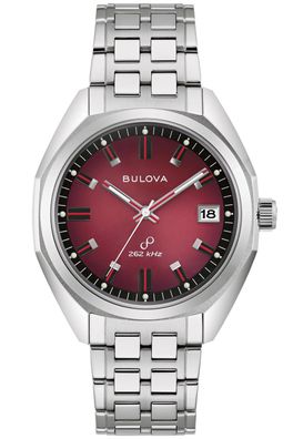 Bulova Herrenuhr Jet Star Stahl/Weinrot 96B401