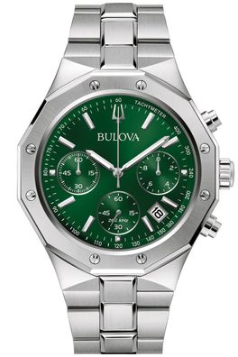 Bulova Herren-Chronograph MISC Classic Stahl/Grün 96B409