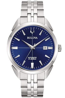 Bulova Herrenuhr Automatik Sutton Stahl/Blau 96B425