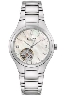 Bulova Damenarmbanduhr Automatik Sutton Stahl/Perlmutt 96P247