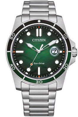 Citizen Eco-Drive Solar Herrenuhr Stahl/Grün AW1811-82X