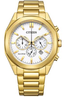 Citizen Herrenuhr Eco-Drive Solar Chronograph Goldfarben CA4592-85A