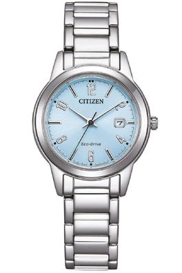 Citizen Eco-Drive Solar Damenuhr Stahl/Hellblau FE1241-71L