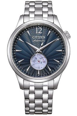 Citizen Herren-Armbanduhr Automatik Stahl/Blau NH9131-73L