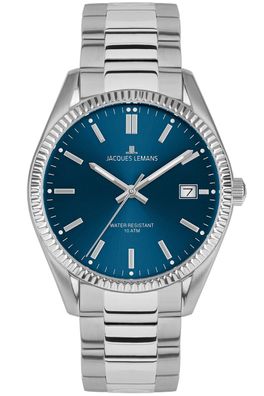 Jacques Lemans Damen-Armbanduhr Derby Edelstahl/Blau 50-4C