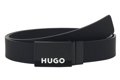 HUGO Herrengürtel Leder Schwarz Giulian 50516543-001