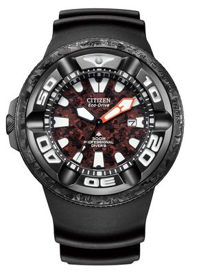 Citizen Promaster Eco-Drive Solar-Taucheruhr Godzilla Rot LE BJ8059-03Z