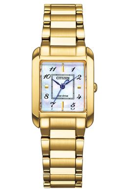 Citizen Eco-Drive Solar Damen-Armbanduhr Goldfarben/Perlmutt EW5602-81D