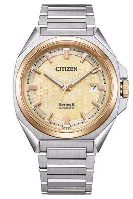 Citizen Herren-Armbanduhr Automatik Series 8 Bicolor NB6059-57P