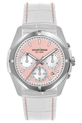 Jacques Lemans Damenuhr Chronograph Melbourne 10 Bar Wasserdicht 1-2182G