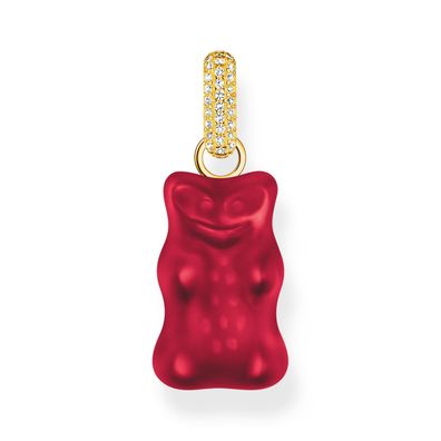 Thomas Sabo Schmuck Ketten-Anhänger Goldbär Rot vergoldet PE967-414-10