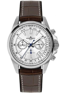 Jacques Lemans Herrenuhr Chronograph Liverpool Braun/Silberfarben 1-2117B