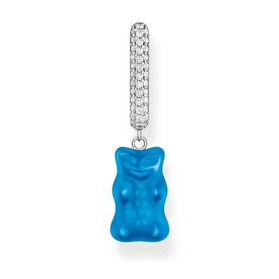 Thomas Sabo Schmuck Ohrring Einzel-Creole blauer Goldbär Silber CR727-052-1