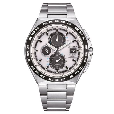 Citizen Eco-Drive Solar Funkuhr für Herren Titan Silberfarben AT8238-84A