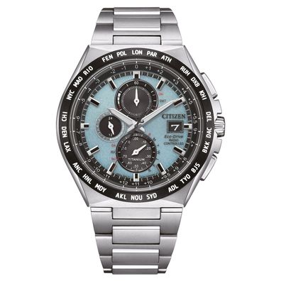 Citizen Eco-Drive Solar Funk-Herrenuhr Titan Hellblau AT8238-84M