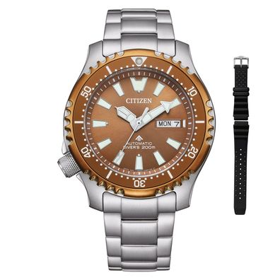 Citizen Promaster Marine Herrenuhr 2 Bänder Kupferfarben LE NY0164-65XE