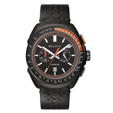 Bulova Herrenuhr Chronograph Racer Schwarz 98B428