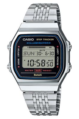 Casio Vintage Iconic Armbanduhr Digital Bluetooth Stahlfarben ABL-100WE-1AEF