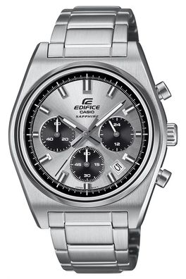 Casio Edifice Herrenuhr Chronograph Silberfarben EFB-730D-7AVUEF