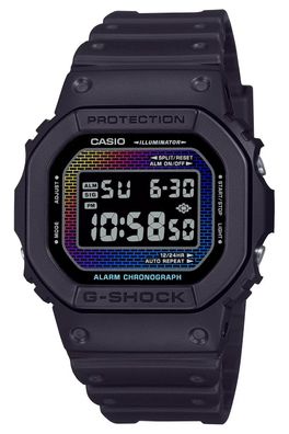 Casio G-Shock Digital Herrenuhr Schwarz/Regenbogen DW-5600RW-1ER